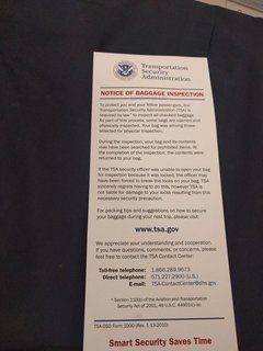 TSAの通知