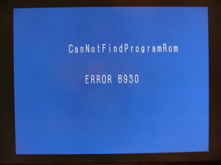 CanNotFindProgramROM ERROR B930