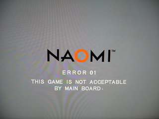 ERROR 01 THIS GAME IS NOT ACCEPTABLE BY MAIN BOARD.