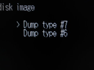 Dump type #7を選択